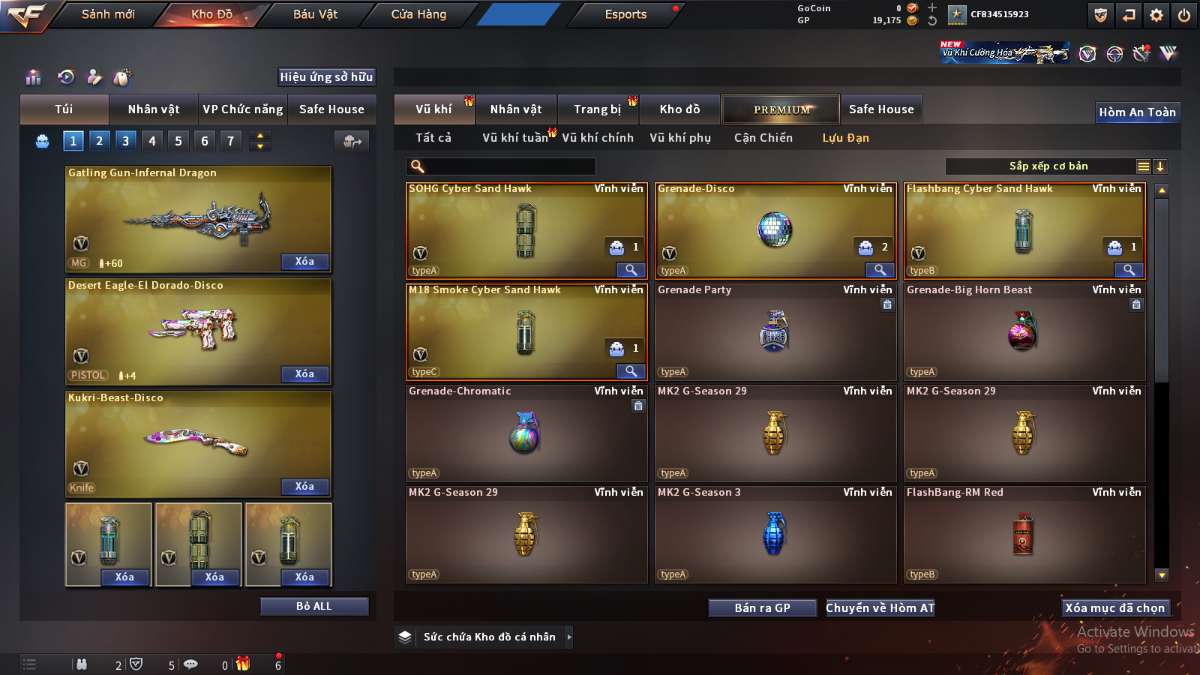 shop acc cf uy tin gia re